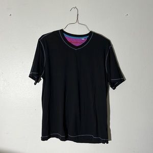 Robert Graham Black V Neck T Shirt